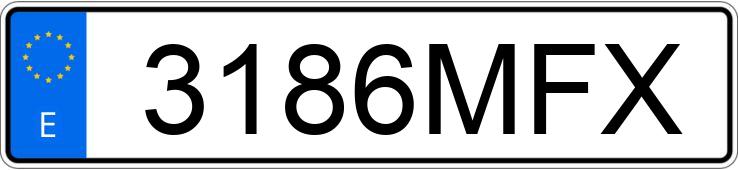 Numer rejestracyjny 3186MFX posiada SEAT TARRACO