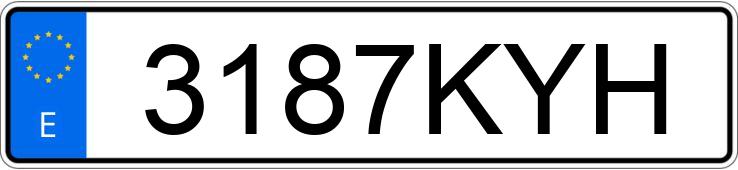 Numer rejestracyjny 3187KYH posiada HYUNDAI I30