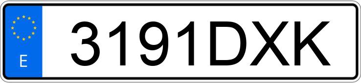 Numer rejestracyjny 3191DXK posiada VOLKSWAGEN TRANSPORTER