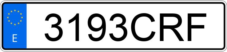 Numer rejestracyjny 3193CRF posiada TOYOTA COROLLA