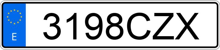 Numer rejestracyjny 3198CZX posiada DERBI BOULEVARD
