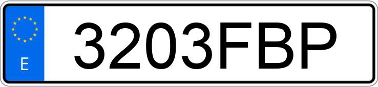 Numer rejestracyjny 3203FBP posiada VOLKSWAGEN GOLF