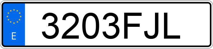 Numer rejestracyjny 3203FJL posiada MERCEDES C (203)