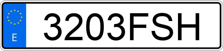 Registreringsnummeret 3203FSH har MERCEDES C (203)