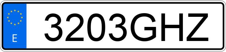 Numer rejestracyjny 3203GHZ posiada PEUGEOT 207
