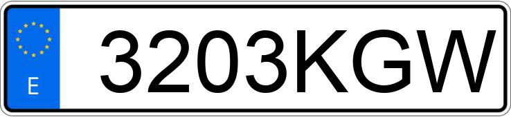 Numer rejestracyjny 3203KGW posiada RENAULT MEGANE