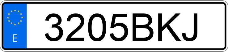 Numer rejestracyjny 3205BKJ posiada AUDI A3