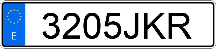 Numer rejestracyjny 3205JKR posiada TOYOTA AURIS