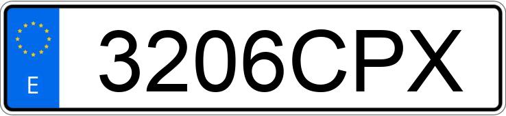Die Registrierungsnummer 3206CPX hat PEUGEOT 307