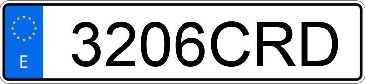 Numer rejestracyjny 3206CRD posiada VOLKSWAGEN GOLF