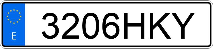 Numer rejestracyjny 3206HKY posiada VOLKSWAGEN TOURAN