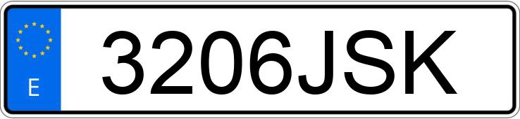 Numer rejestracyjny 3206JSK posiada PEUGEOT 208