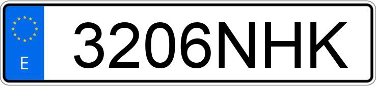 Numer rejestracyjny 3206NHK posiada TESLA MODEL X