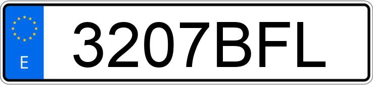 Numer rejestracyjny 3207BFL posiada PEUGEOT 206