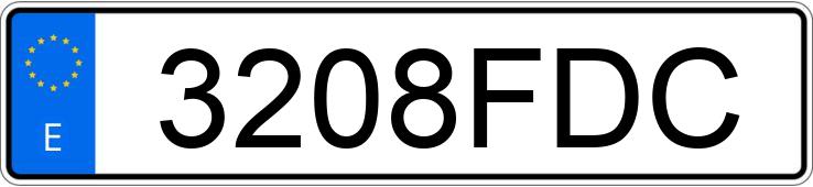 Numer rejestracyjny 3208FDC posiada PEUGEOT 307