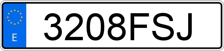 Die Registrierungsnummer 3208FSJ hat TOYOTA COROLLA