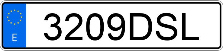 Numer rejestracyjny 3209DSL posiada PEUGEOT 307