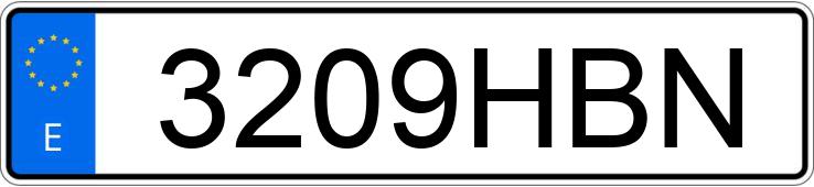 Numer rejestracyjny 3209HBN posiada PEUGEOT PARTNER