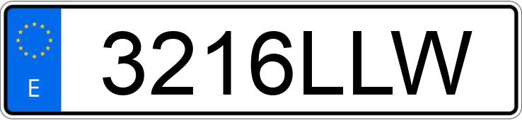 Numer rejestracyjny 3216LLW posiada AUDI A3