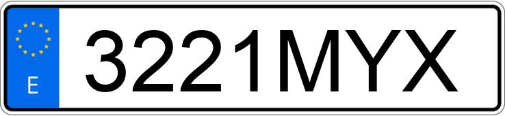 Numer rejestracyjny 3221MYX posiada VOLKSWAGEN TOURAN