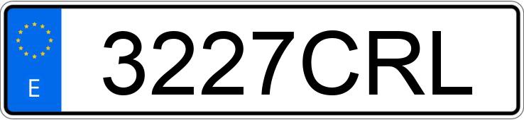 Numer rejestracyjny 3227CRL posiada PORSCHE CAYENNE