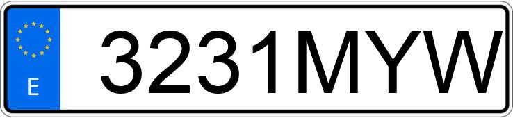 Numer rejestracyjny 3231MYW posiada SKODA SCALA