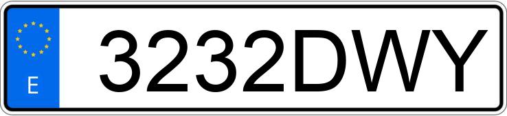 Numer rejestracyjny 3232DWY posiada BMW SERIE 3