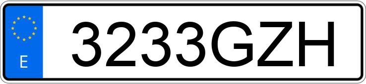 Numer rejestracyjny 3233GZH posiada TOYOTA AURIS