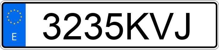 Numer rejestracyjny 3235KVJ posiada VOLKSWAGEN GOLF