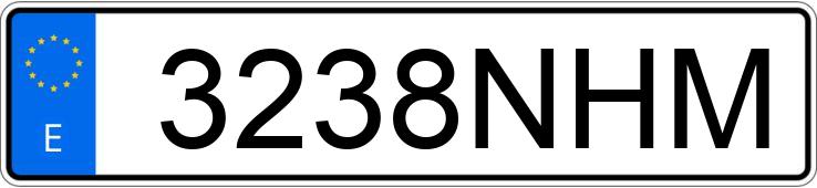 Numer rejestracyjny 3238NHM posiada MAZDA MAZDA3
