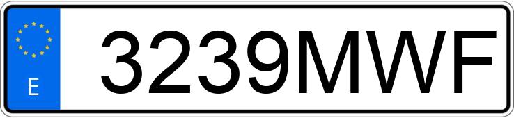 Numer rejestracyjny 3239MWF posiada SEAT IBIZA Numer rejestracyjny 3239MWF posiada SEAT IBIZA