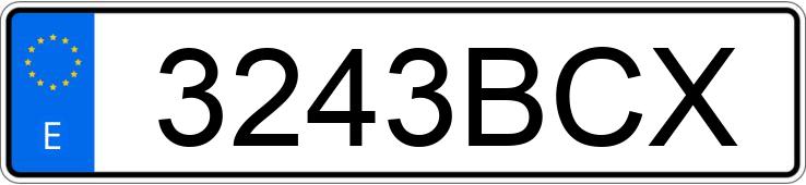 Numer rejestracyjny 3243BCX posiada FORD COUGAR