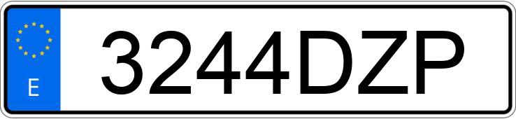 Numer rejestracyjny 3244DZP posiada AUDI A3 SPORTBACK