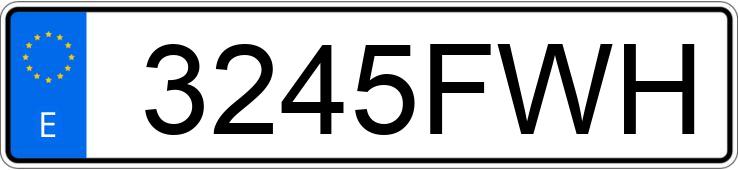 Numer rejestracyjny 3245FWH posiada SEAT LEON