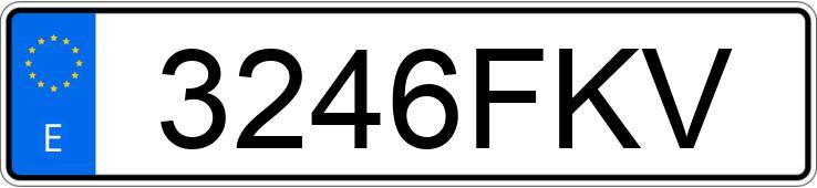 Numer rejestracyjny 3246FKV posiada OPEL VECTRA