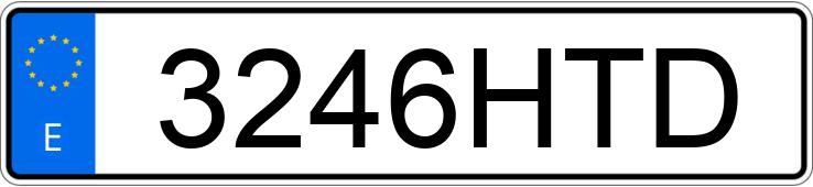 Numer rejestracyjny 3246HTD posiada SKODA OCTAVIA