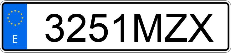 El número de registro 3251MZX tiene FORD RANGER