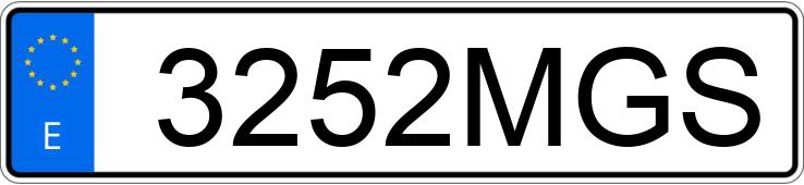 Il numero di registrazione 3252MGS ha FIAT 500