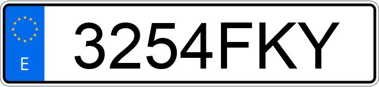 Numer rejestracyjny 3254FKY posiada RENAULT CLIO
