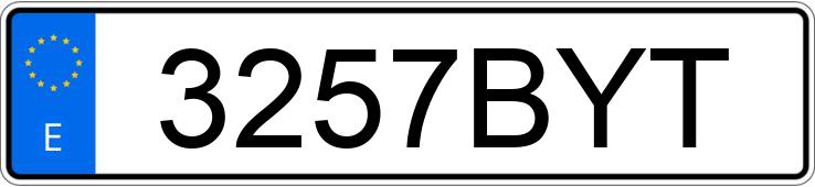 Numer rejestracyjny 3257BYT posiada MERCEDES C (203)