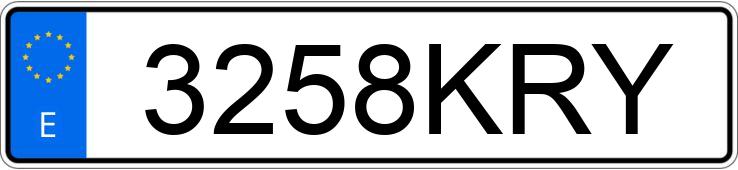 Numer rejestracyjny 3258KRY posiada VOLKSWAGEN GOLF Numer rejestracyjny 3258KRY posiada VOLKSWAGEN GOLF