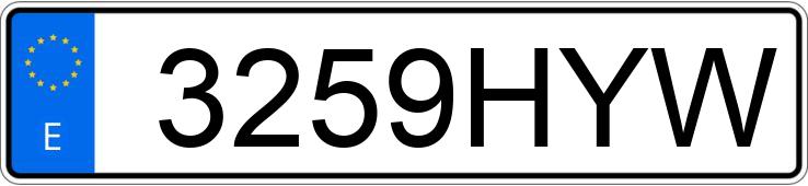 Numer rejestracyjny 3259HYW posiada MERCEDES V (638-639-447)