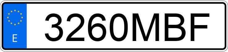 Numer rejestracyjny 3260MBF posiada PEUGEOT RIFTER