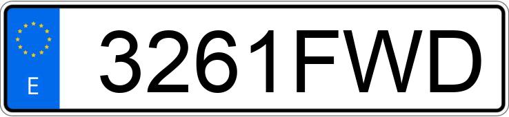 Numer rejestracyjny 3261FWD posiada CITROEN C2