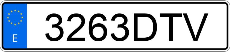 Numer rejestracyjny 3263DTV posiada RENAULT TRAFIC