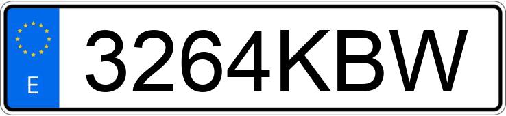 Numer rejestracyjny 3264KBW posiada VOLKSWAGEN GOLF Numer rejestracyjny 3264KBW posiada VOLKSWAGEN GOLF
