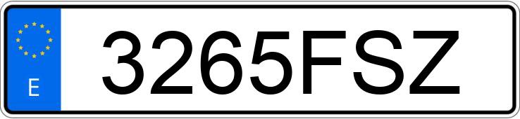 Numer rejestracyjny 3265FSZ posiada AUDI A6