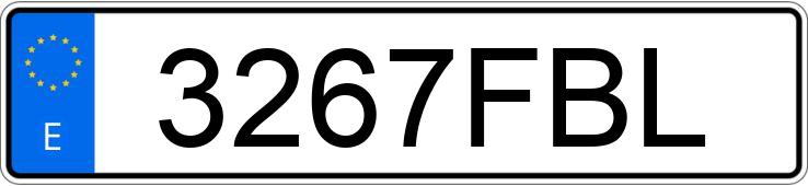Numer rejestracyjny 3267FBL posiada AUDI A3