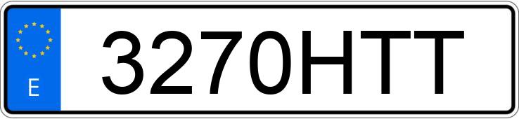 Numer rejestracyjny 3270HTT posiada PEUGEOT PARTNER