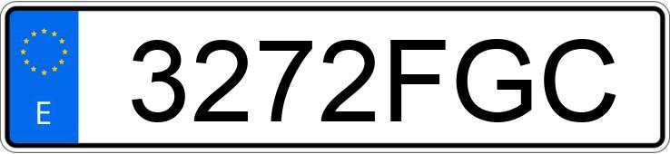 Numer rejestracyjny 3272FGC posiada PEUGEOT PARTNER